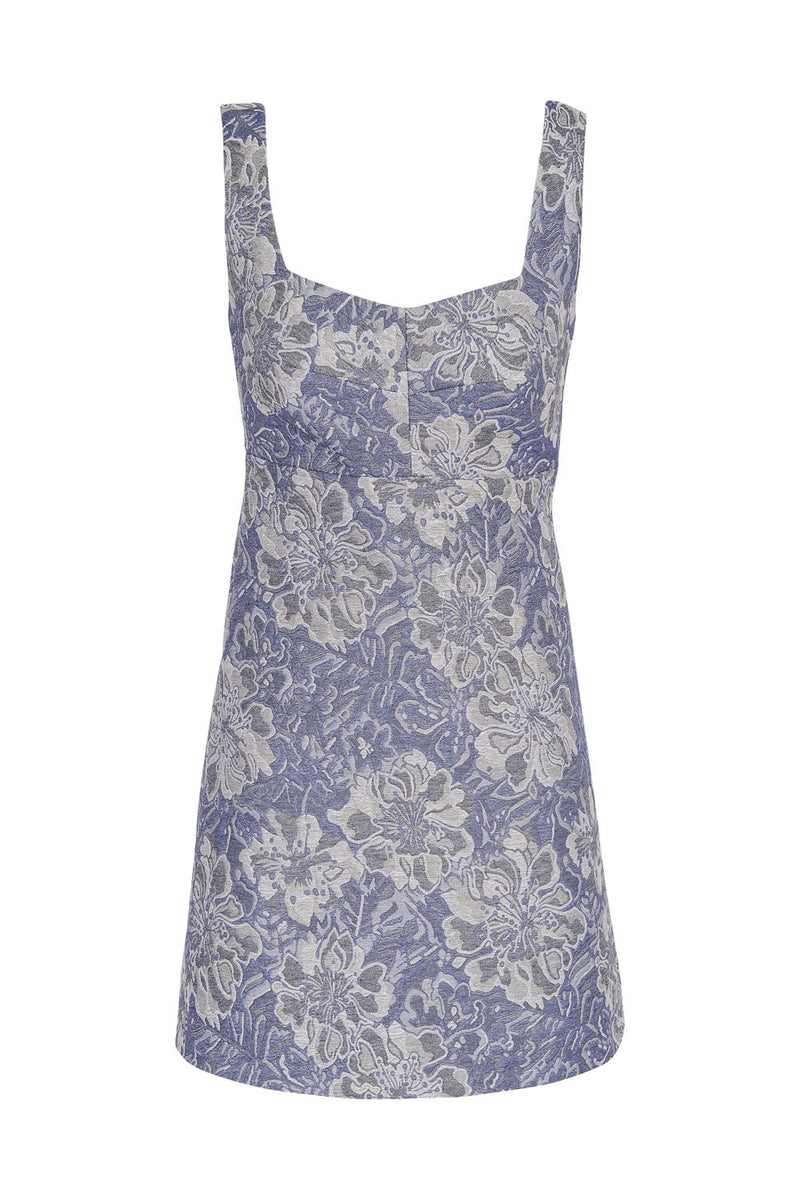 VESTIDO JACQUARD AZUL