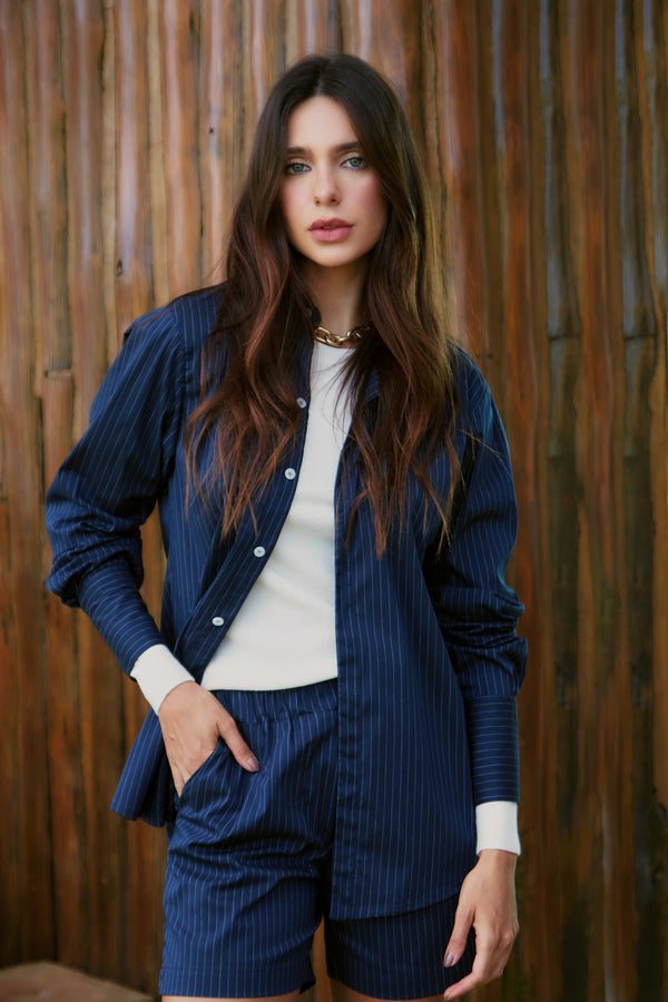 CAMISA MARI AZUL MARINHO